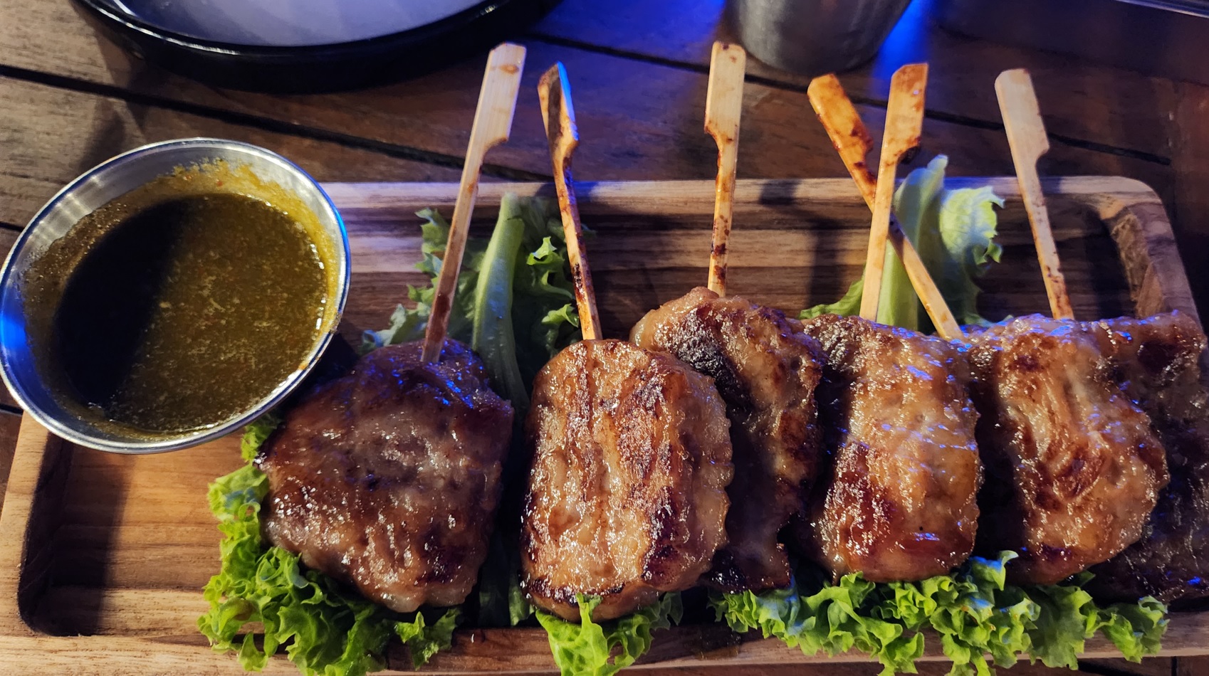 stella seaside lounge grilled pork skewers