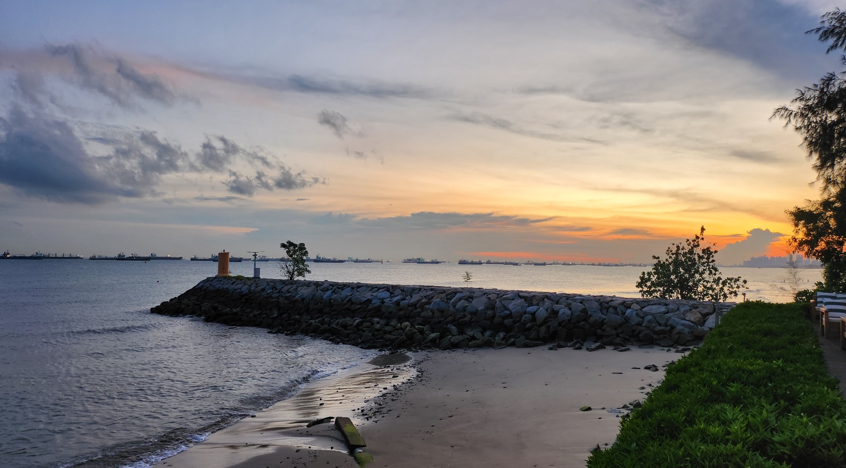 Sunset at Changi Beach