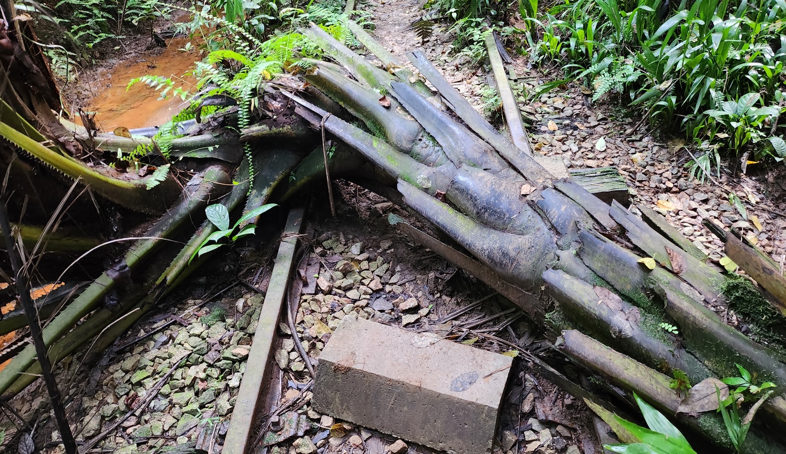 Blocked railway tracks