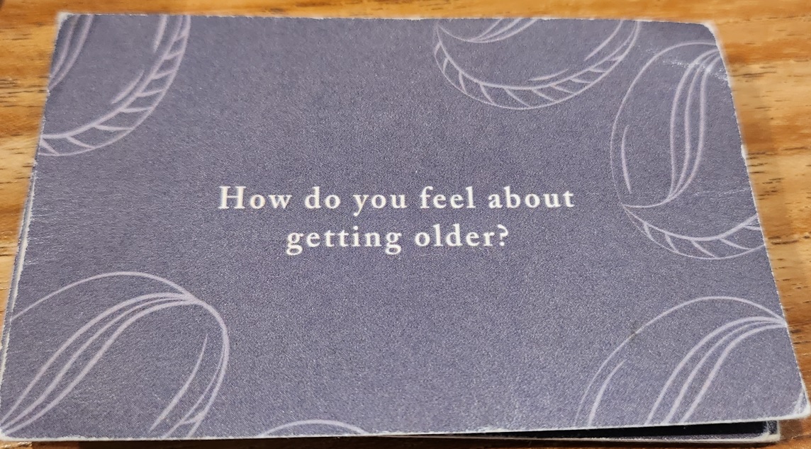 Conversation Starter card at The Glasshouse