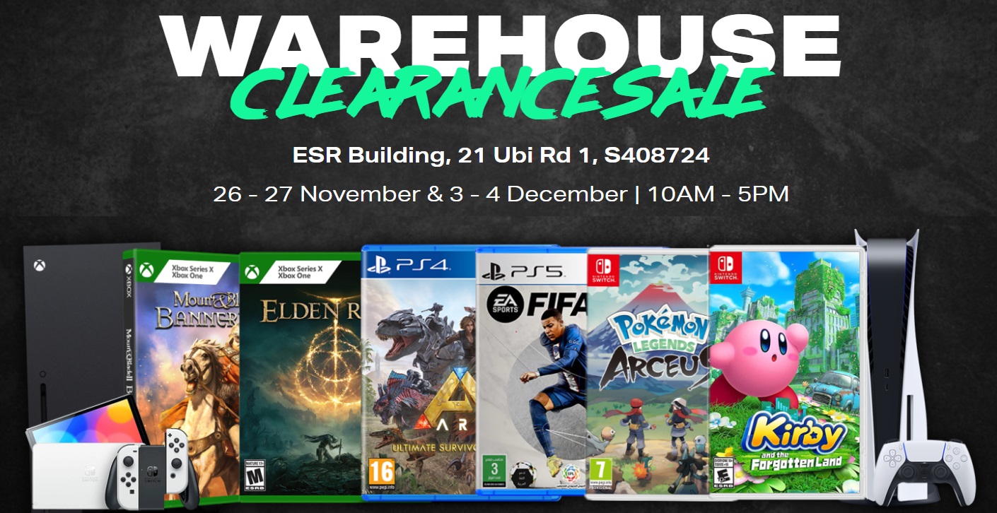 Weekend games warehouse sale @ Ubi up to 90% off!