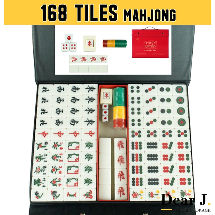 168 Tiles Mahjong 36mm Singapore Mahjong  Chinese New Year  CNY Dear J